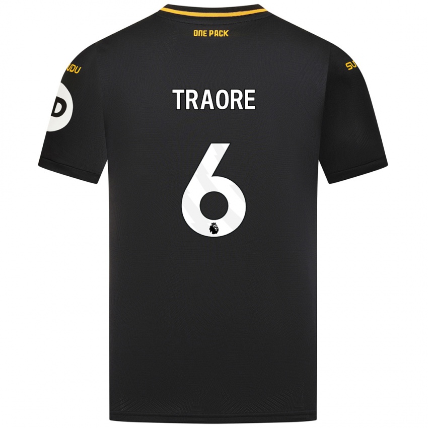 Heren Boubacar Traoré #6 Zwart Uitshirt Uittenue 2024/25 T-Shirt