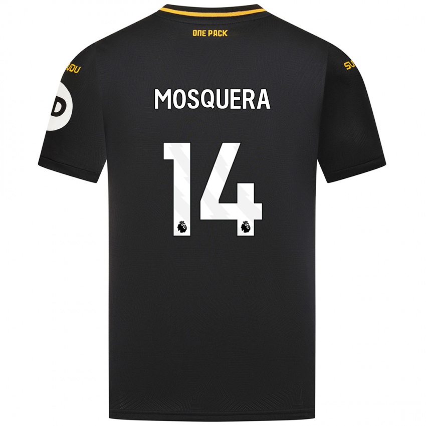 Heren Yerson Mosquera #14 Zwart Uitshirt Uittenue 2024/25 T-Shirt