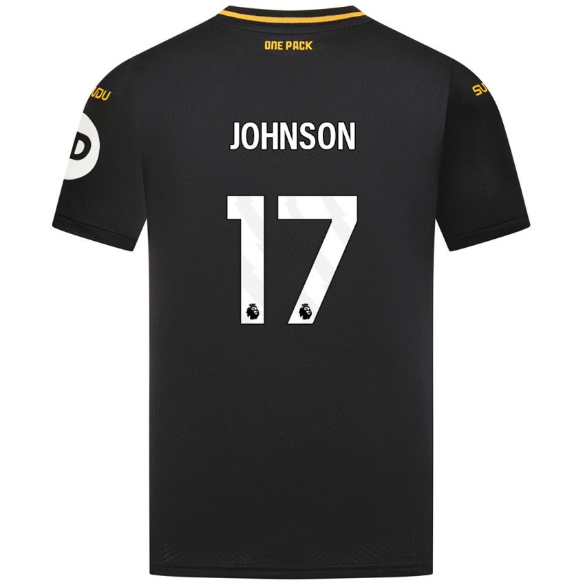 Heren Katie Johnson #17 Zwart Uitshirt Uittenue 2024/25 T-Shirt