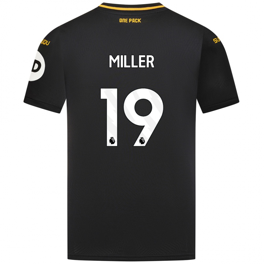 Heren Ali Miller #19 Zwart Uitshirt Uittenue 2024/25 T-Shirt