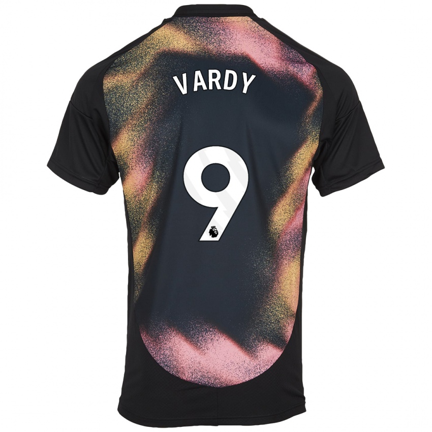 Heren Jamie Vardy #9 Zwart Wit Uitshirt Uittenue 2024/25 T-Shirt