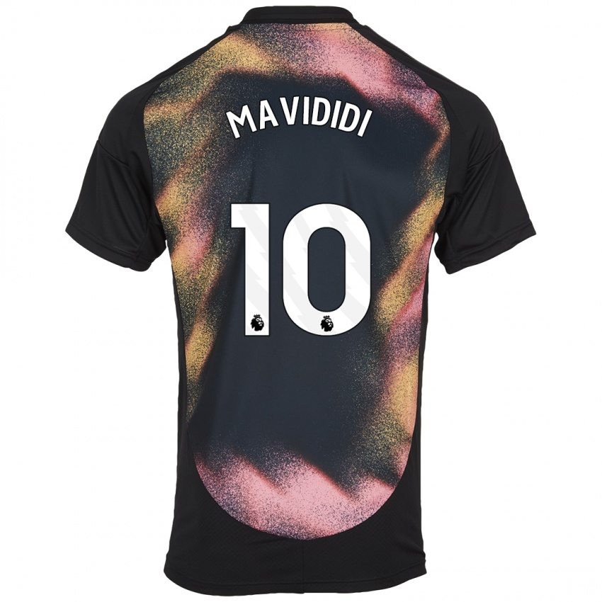 Heren Stephy Mavididi #10 Zwart Wit Uitshirt Uittenue 2024/25 T-Shirt