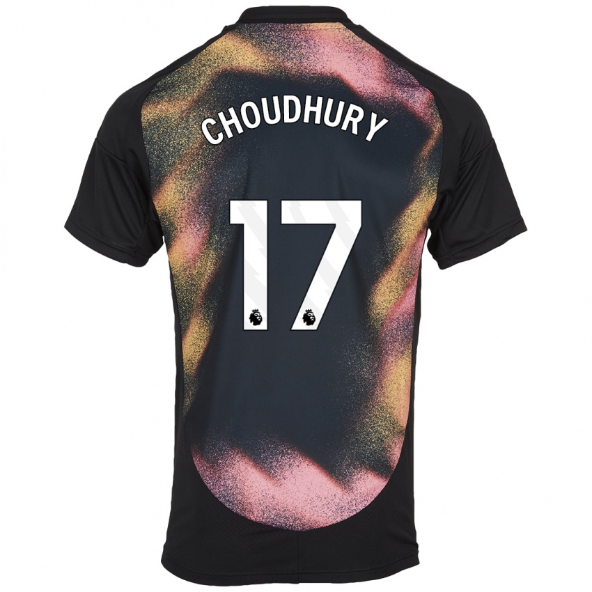 Heren Hamza Choudhury #17 Zwart Wit Uitshirt Uittenue 2024/25 T-Shirt