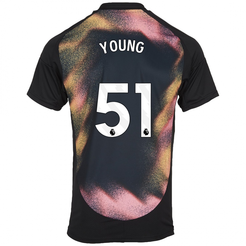 Heren Brad Young #51 Zwart Wit Uitshirt Uittenue 2024/25 T-Shirt