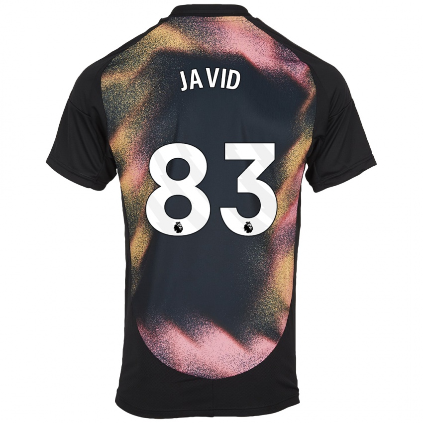 Heren Abdullah Javid #83 Zwart Wit Uitshirt Uittenue 2024/25 T-Shirt