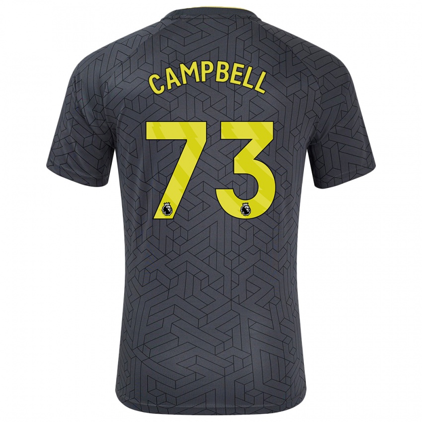 Heren Elijah Campbell #73 Zwart Geel Uitshirt Uittenue 2024/25 T-Shirt