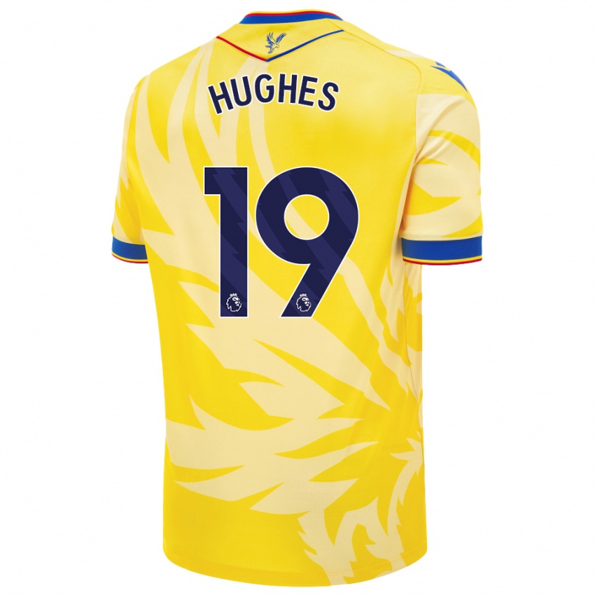 Heren Will Hughes #19 Geel Uitshirt Uittenue 2024/25 T-Shirt