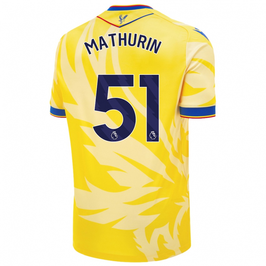 Heren Roshaun Mathurin #51 Geel Uitshirt Uittenue 2024/25 T-Shirt