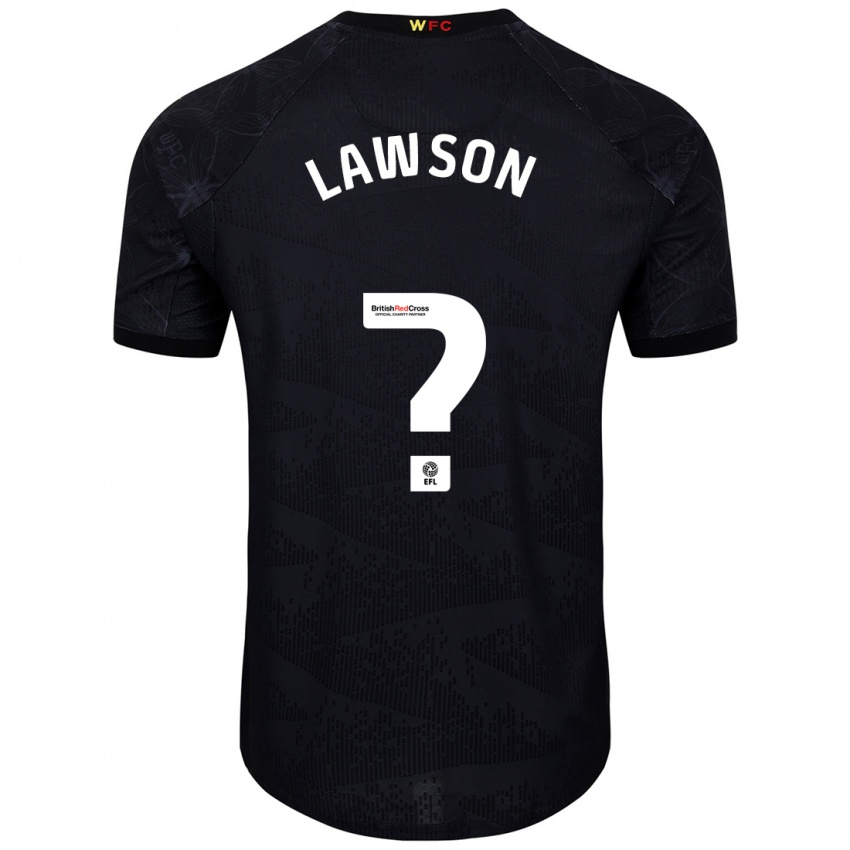 Heren Jonathan Lawson #0 Zwart Wit Uitshirt Uittenue 2024/25 T-Shirt