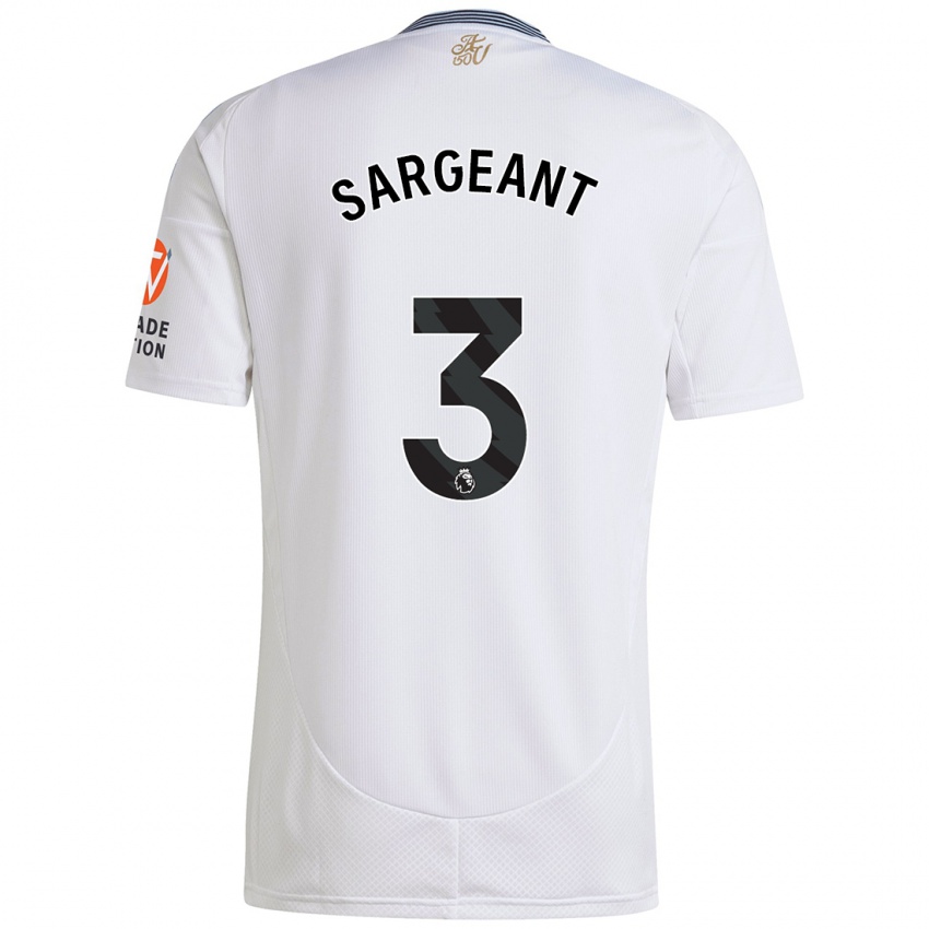 Heren Meaghan Sargeant #3 Wit Uitshirt Uittenue 2024/25 T-Shirt