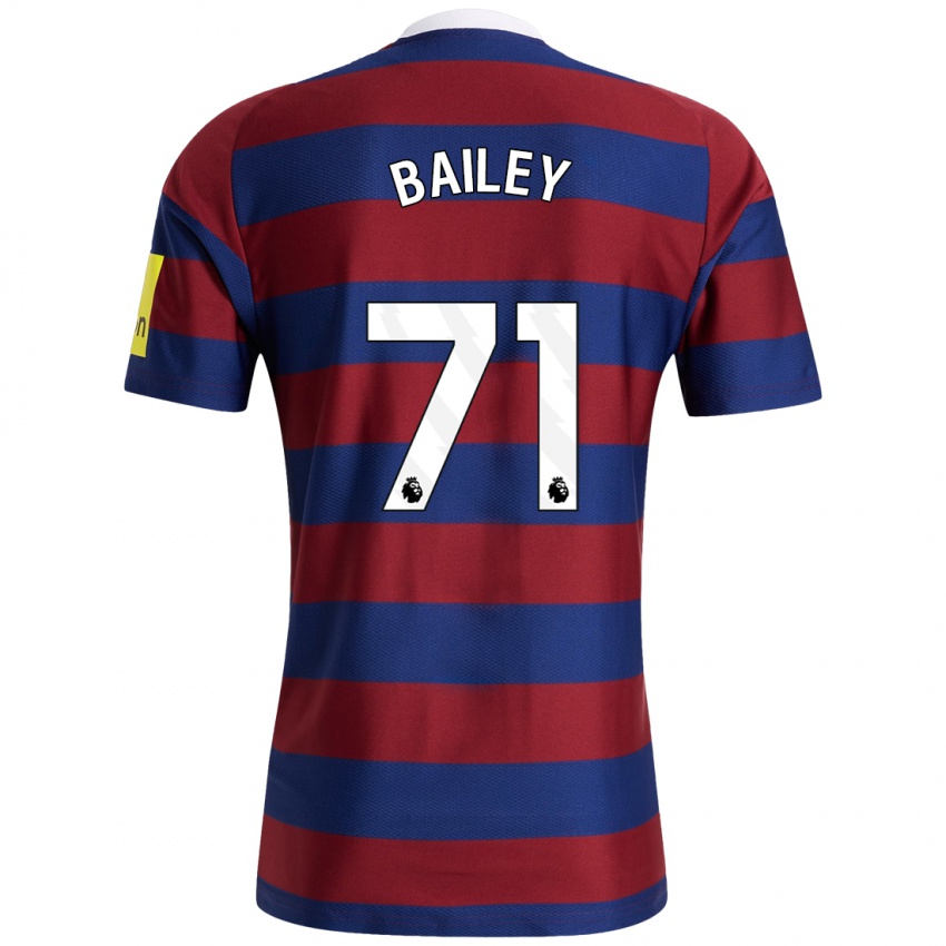 Heren Scott Bailey #71 Bordeauxrood Marineblauw Uitshirt Uittenue 2024/25 T-Shirt