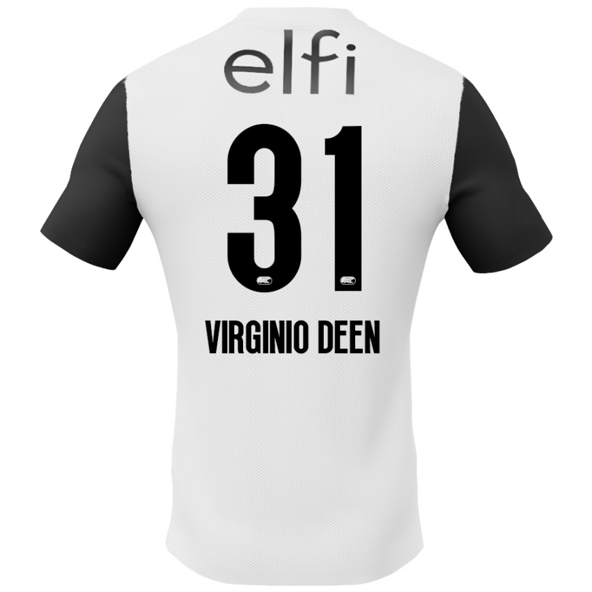 Heren Daniël Virginio Deen #31 Wit Zwart Uitshirt Uittenue 2024/25 T-Shirt