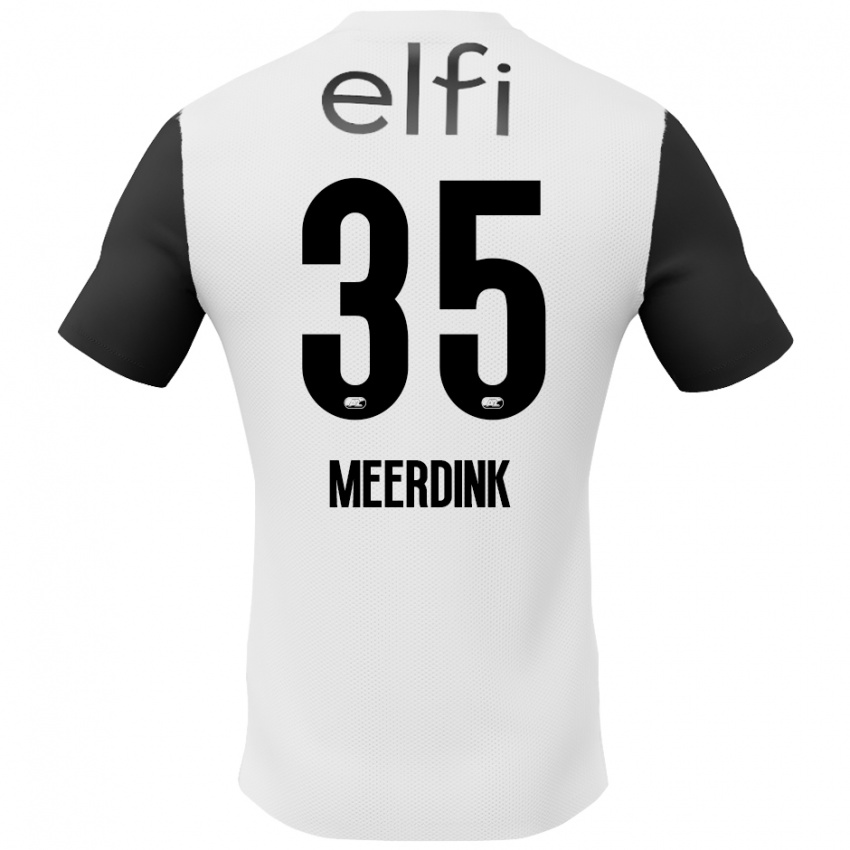 Heren Mexx Meerdink #35 Wit Zwart Uitshirt Uittenue 2024/25 T-Shirt