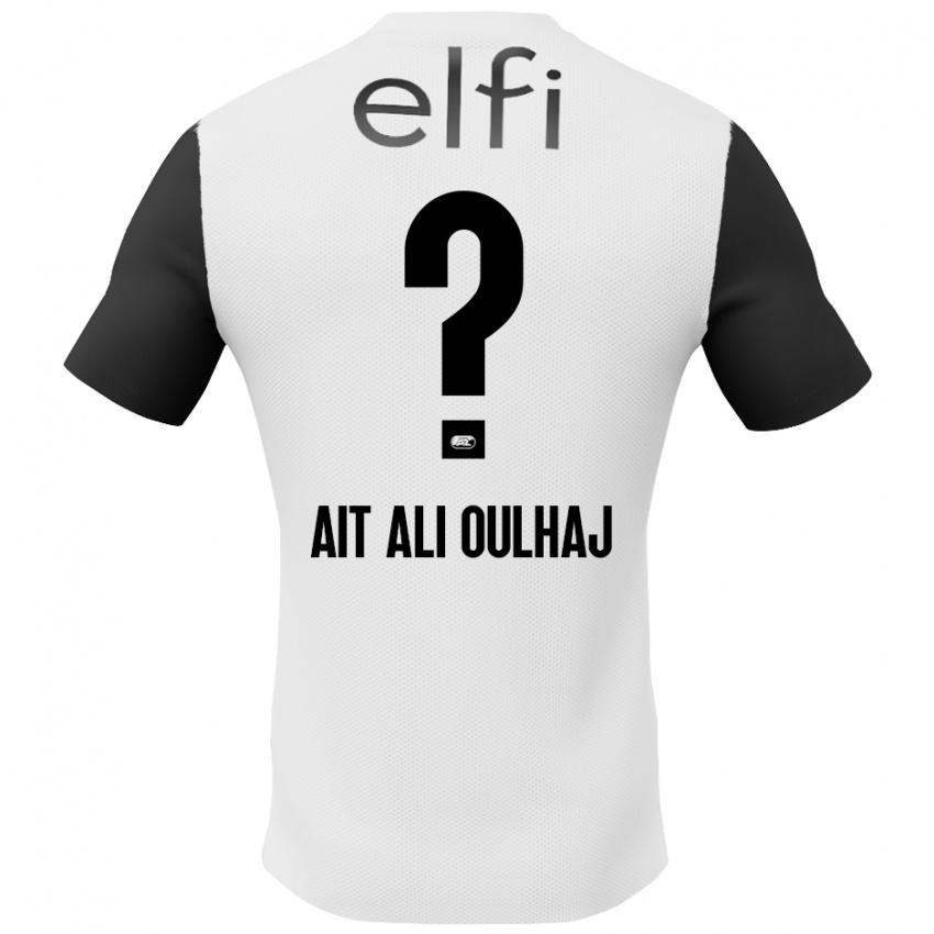 Heren Adam Ait Ali Oulhaj #0 Wit Zwart Uitshirt Uittenue 2024/25 T-Shirt