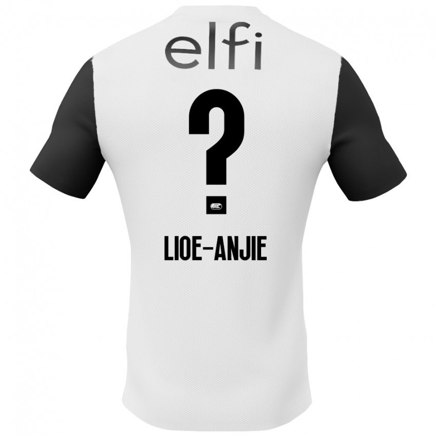 Heren Jahlil Lioe-Anjie #0 Wit Zwart Uitshirt Uittenue 2024/25 T-Shirt