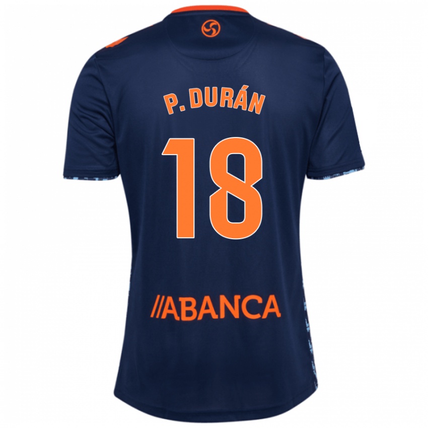 Heren Pablo Durán #18 Marineblauw Uitshirt Uittenue 2024/25 T-Shirt