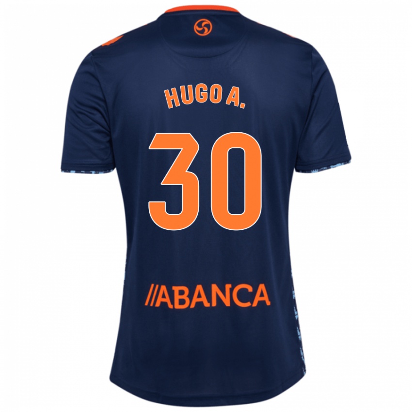 Heren Hugo Álvarez #30 Marineblauw Uitshirt Uittenue 2024/25 T-Shirt