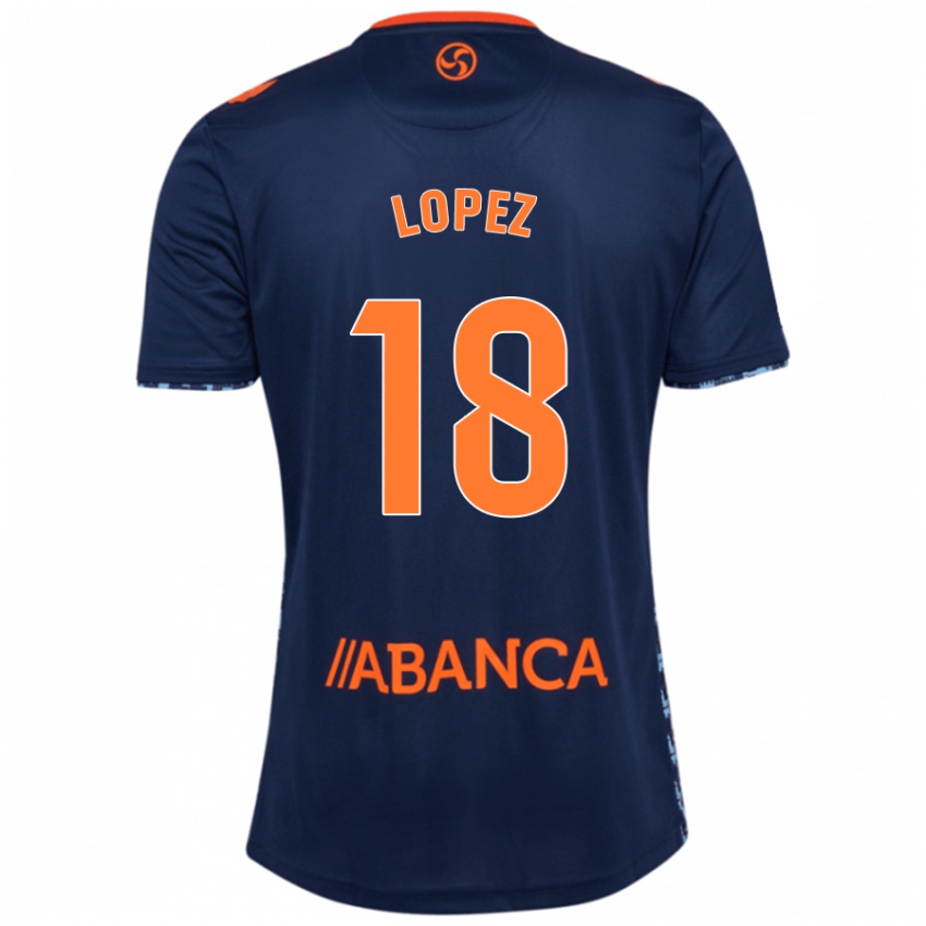 Heren Joel López #18 Marineblauw Uitshirt Uittenue 2024/25 T-Shirt