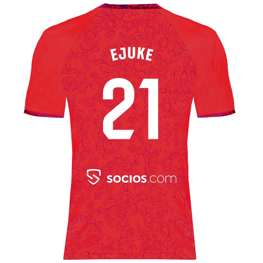 Heren Chidera Ejuke #21 Rood Uitshirt Uittenue 2024/25 T-Shirt