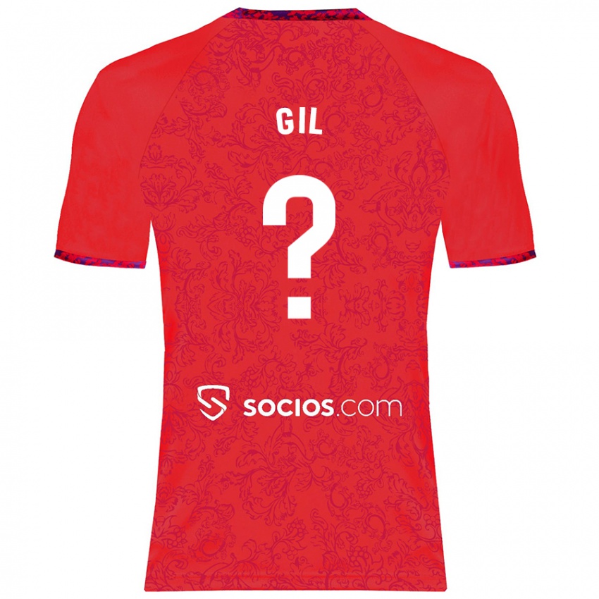 Heren Dani Gil #0 Rood Uitshirt Uittenue 2024/25 T-Shirt