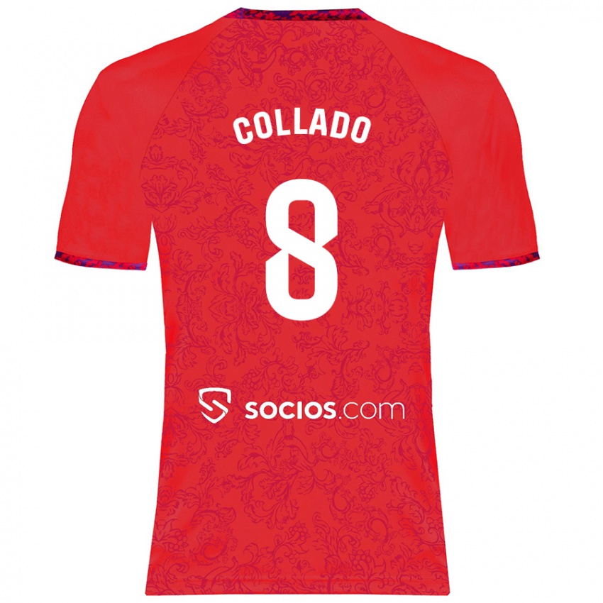 Heren Alberto Collado #8 Rood Uitshirt Uittenue 2024/25 T-Shirt