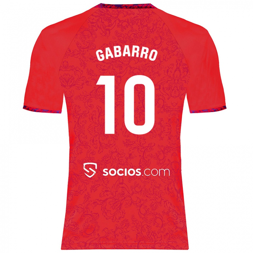 Heren María Inmaculada Gabarro Romero #10 Rood Uitshirt Uittenue 2024/25 T-Shirt