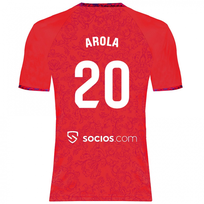 Heren Arola Aparicio Gili #20 Rood Uitshirt Uittenue 2024/25 T-Shirt