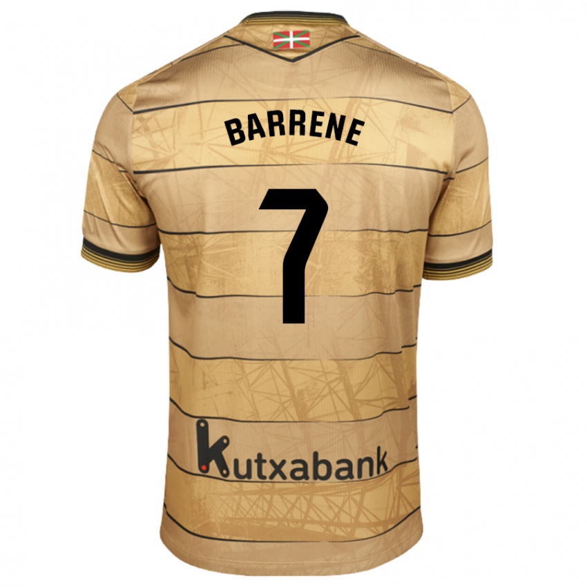 Heren Ander Barrenetxea #7 Bruin Uitshirt Uittenue 2024/25 T-Shirt