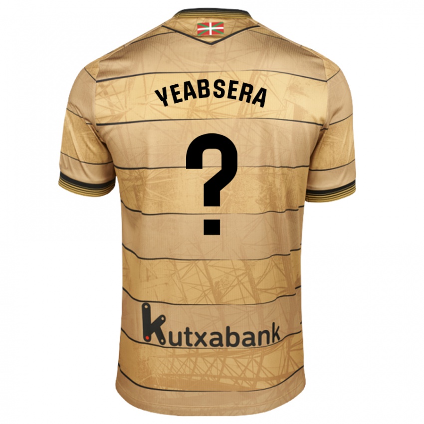 Heren Jon Yeabsera #0 Bruin Uitshirt Uittenue 2024/25 T-Shirt