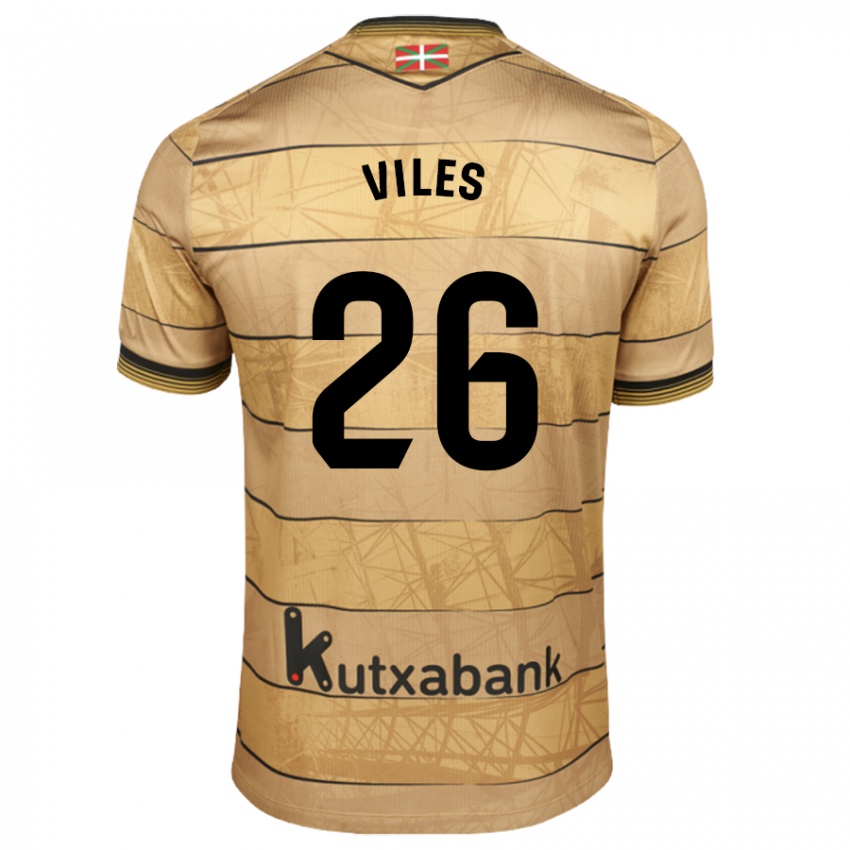 Heren Elene Viles #26 Bruin Uitshirt Uittenue 2024/25 T-Shirt