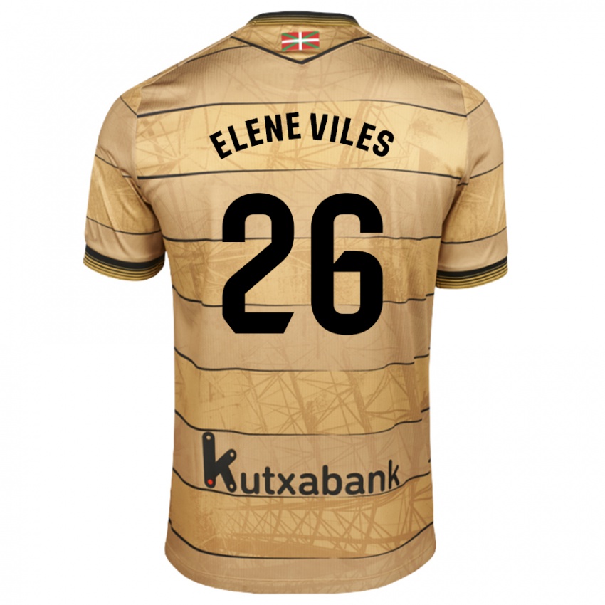 Heren Elene Viles Odriozola #26 Bruin Uitshirt Uittenue 2024/25 T-Shirt