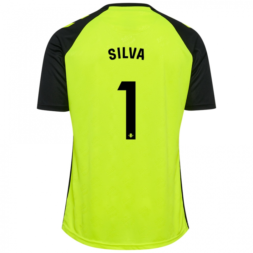 Heren Rui Silva #1 Fluorescerend Geel Zwart Uitshirt Uittenue 2024/25 T-Shirt