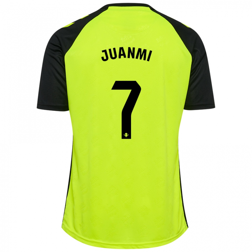 Heren Juanmi #7 Fluorescerend Geel Zwart Uitshirt Uittenue 2024/25 T-Shirt