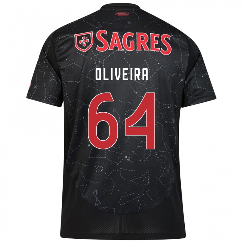 Heren Gonçalo Oliveira #64 Zwart Rood Uitshirt Uittenue 2024/25 T-Shirt