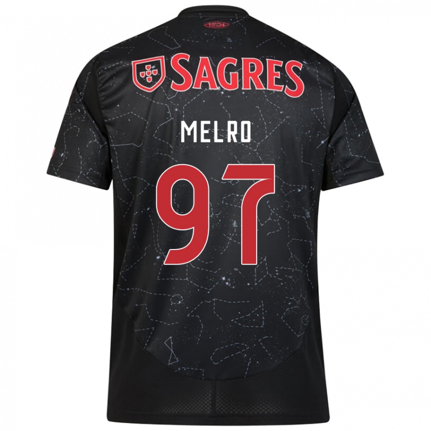 Heren José Melro #97 Zwart Rood Uitshirt Uittenue 2024/25 T-Shirt