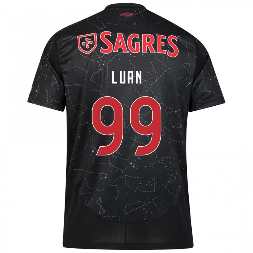 Heren Luan #99 Zwart Rood Uitshirt Uittenue 2024/25 T-Shirt