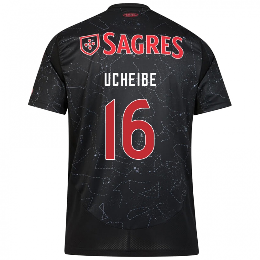 Heren Christy Ucheibe #16 Zwart Rood Uitshirt Uittenue 2024/25 T-Shirt