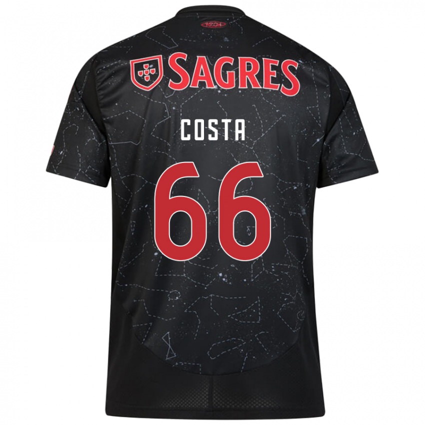 Heren Rute Costa #66 Zwart Rood Uitshirt Uittenue 2024/25 T-Shirt