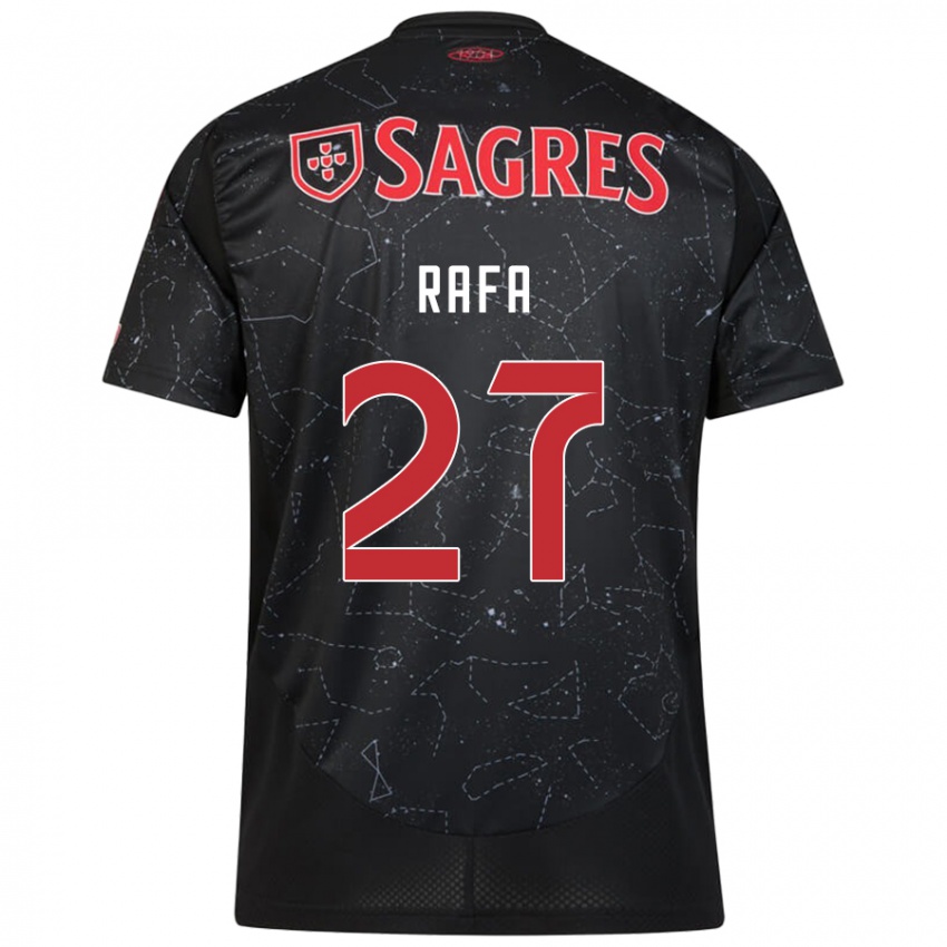 Heren Rafa #27 Zwart Rood Uitshirt Uittenue 2024/25 T-Shirt