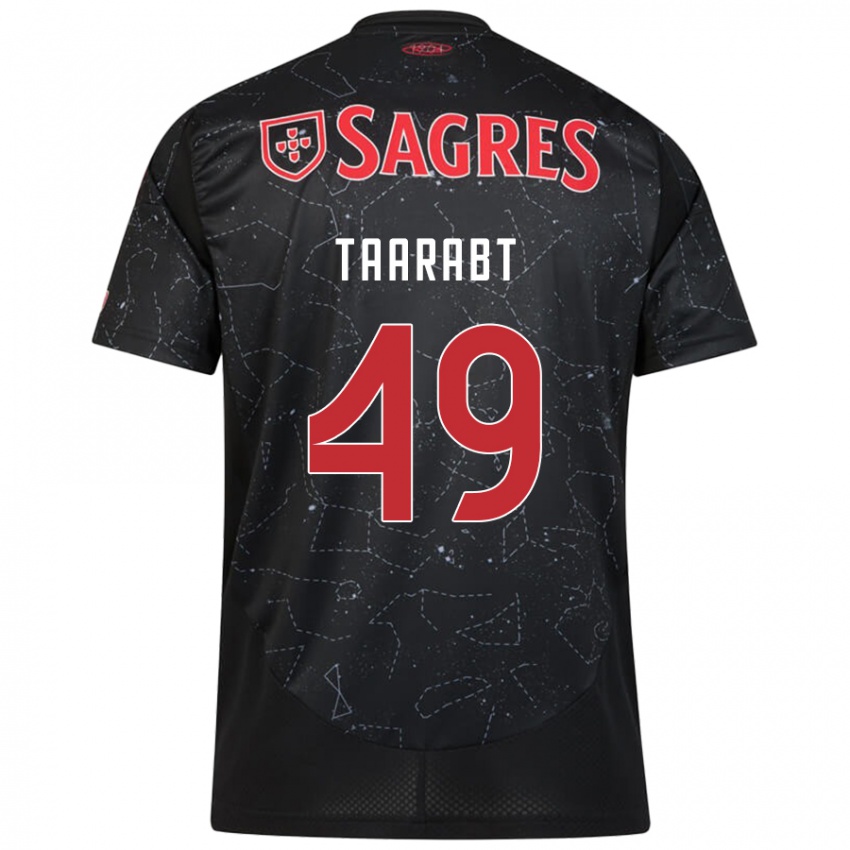 Heren Adel Taarabt #49 Zwart Rood Uitshirt Uittenue 2024/25 T-Shirt