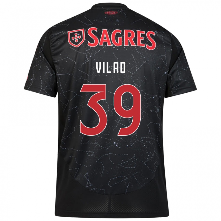 Heren Carolina Vilao #39 Zwart Rood Uitshirt Uittenue 2024/25 T-Shirt