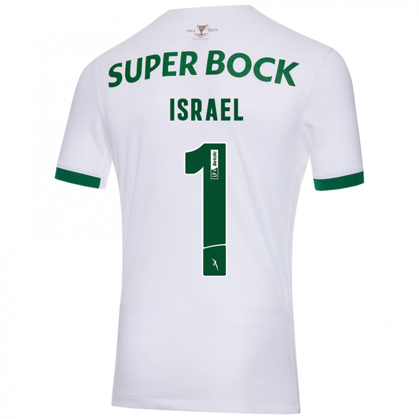 Heren Franco Israel #1 Wit Groen Uitshirt Uittenue 2024/25 T-Shirt