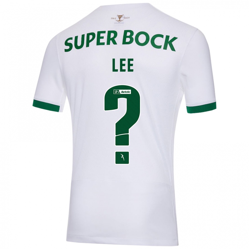 Heren Afonso Lee #0 Wit Groen Uitshirt Uittenue 2024/25 T-Shirt