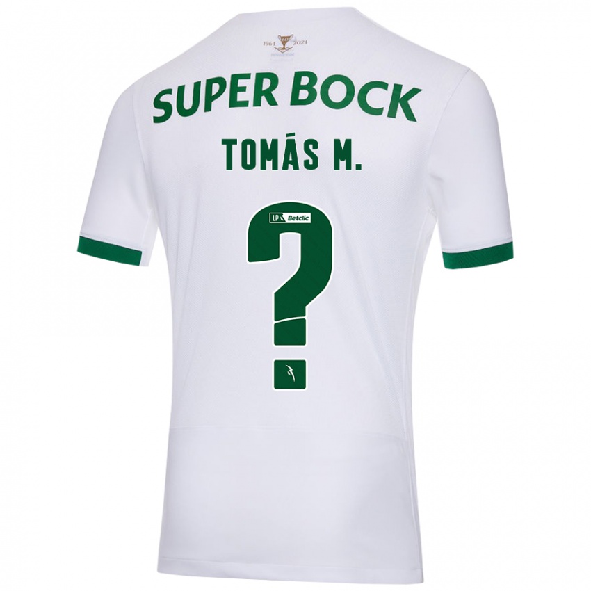 Heren Tomás Mendes #0 Wit Groen Uitshirt Uittenue 2024/25 T-Shirt