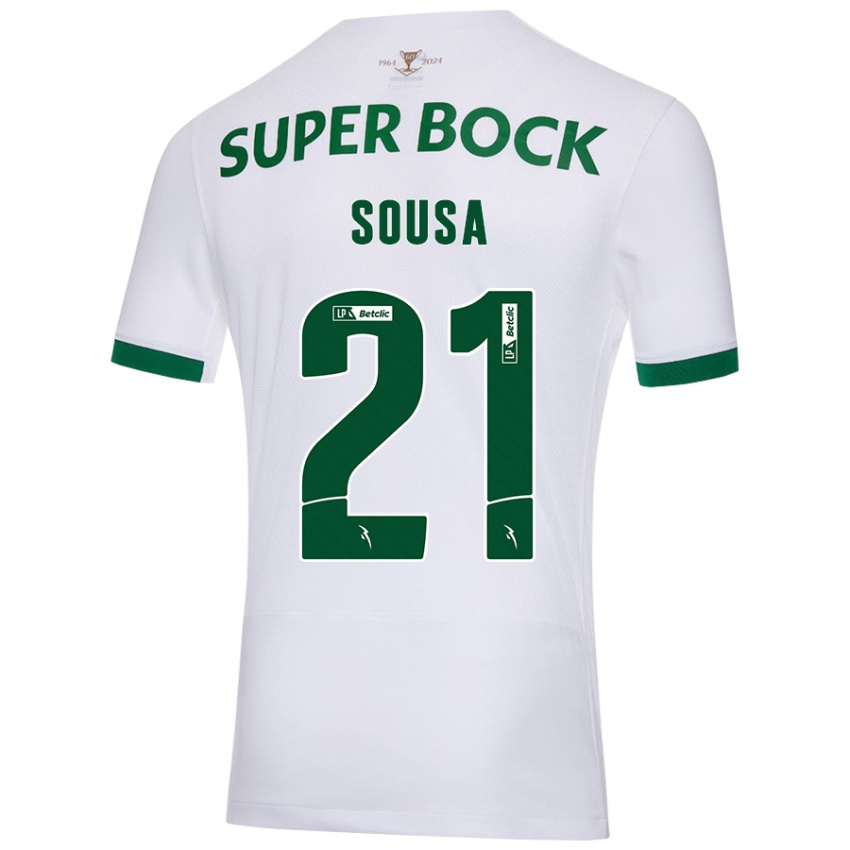 Heren Margarida Sousa #21 Wit Groen Uitshirt Uittenue 2024/25 T-Shirt