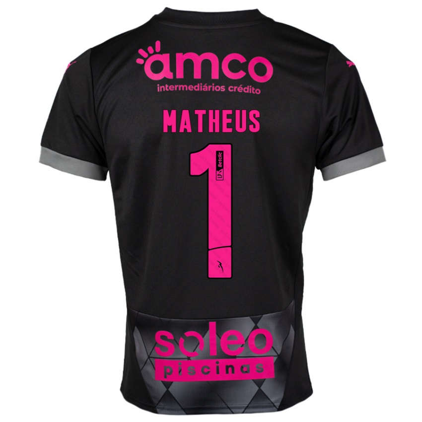 Heren Matheus #1 Zwart Roze Uitshirt Uittenue 2024/25 T-Shirt