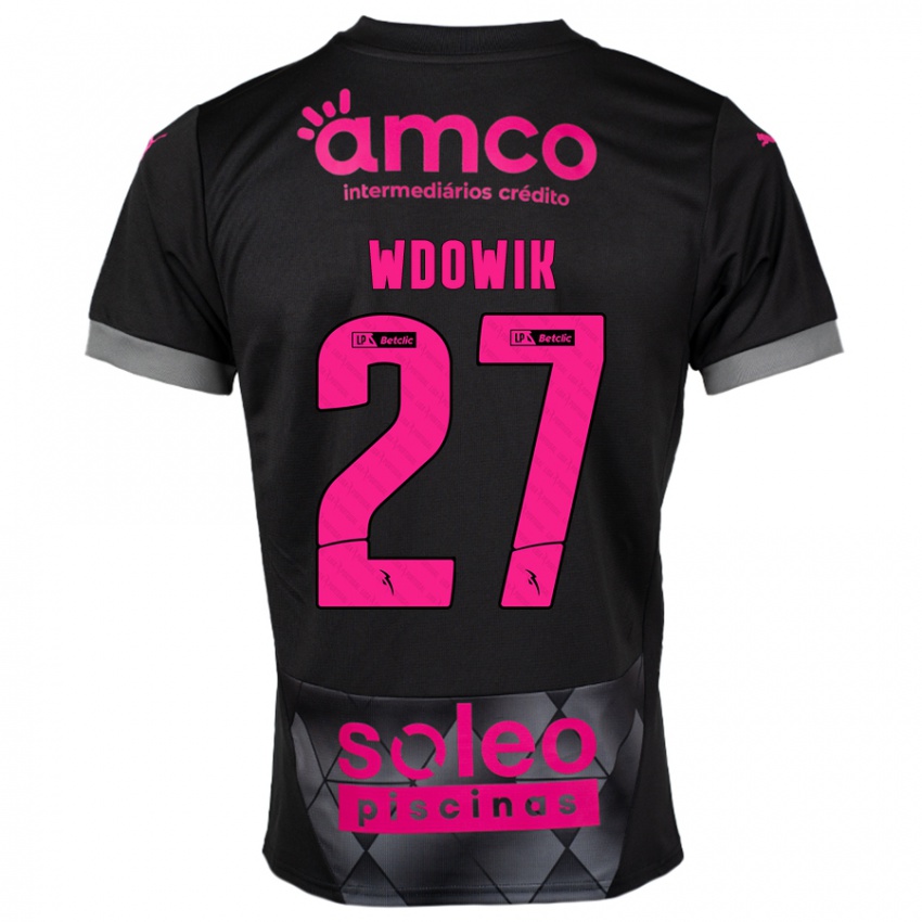 Heren Bartlomiej Wdowik #27 Zwart Roze Uitshirt Uittenue 2024/25 T-Shirt