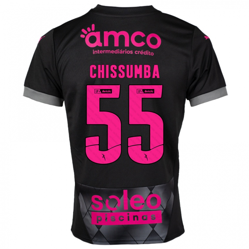 Heren Chissumba #55 Zwart Roze Uitshirt Uittenue 2024/25 T-Shirt