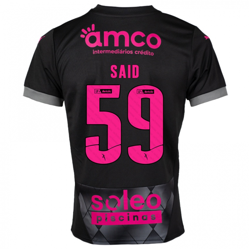 Heren Yan Said #59 Zwart Roze Uitshirt Uittenue 2024/25 T-Shirt