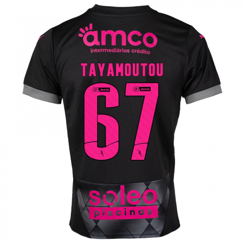 Heren Enzo Tayamoutou #67 Zwart Roze Uitshirt Uittenue 2024/25 T-Shirt